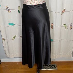 Shein Black Satin Midi Skirt sz 4X